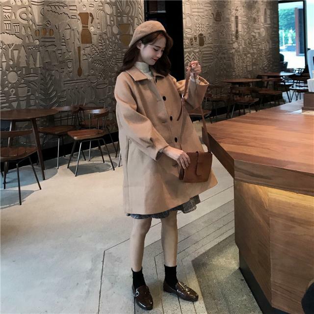 ◇即納◇【送料無料】コート オーバーコート キャメル 秋冬 韓国