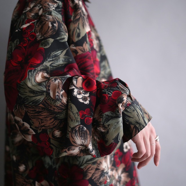 double collar fry-front art graphic loose shirt