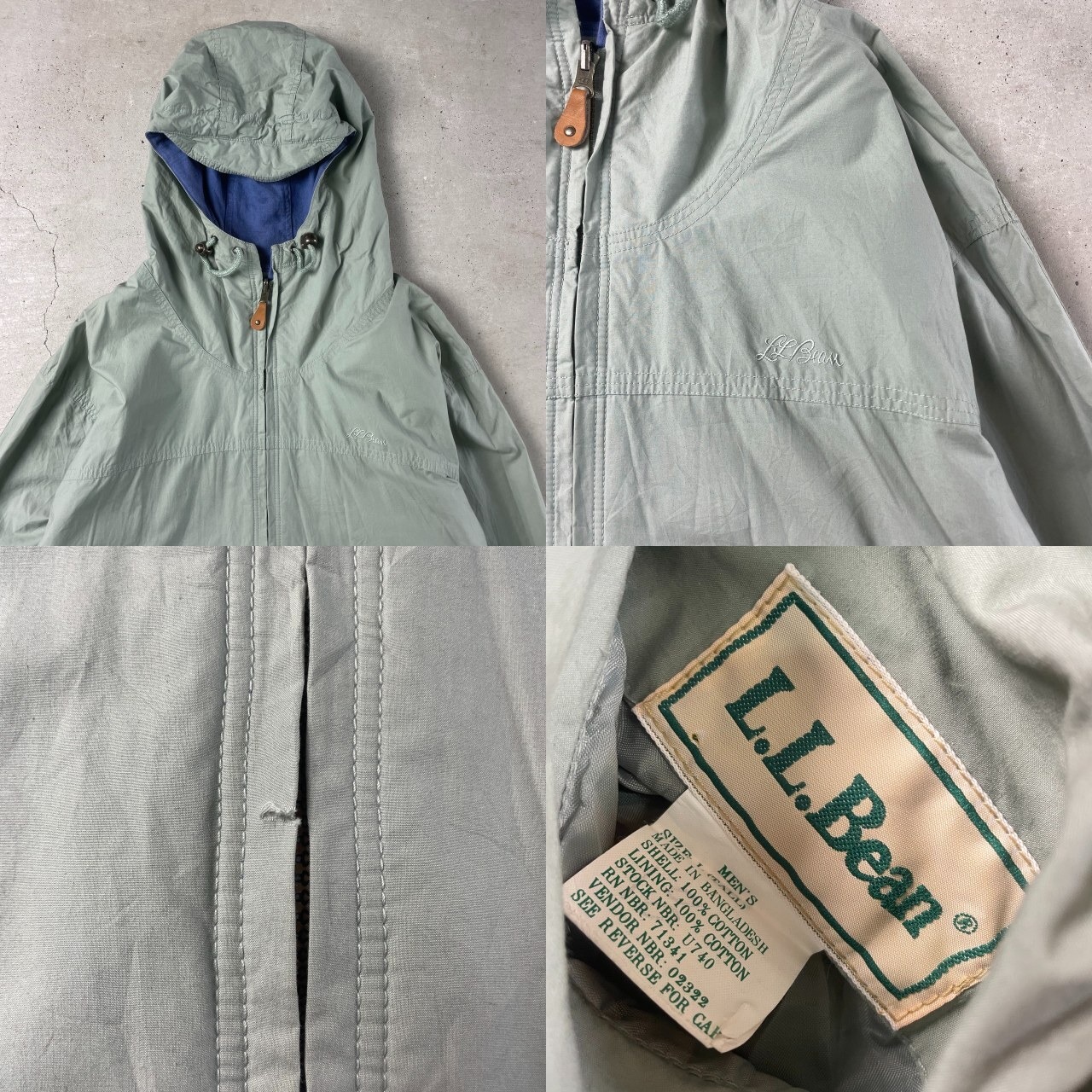 90年代 L.L.Bean エルエルビーン リバーシブル コットンパーカー 