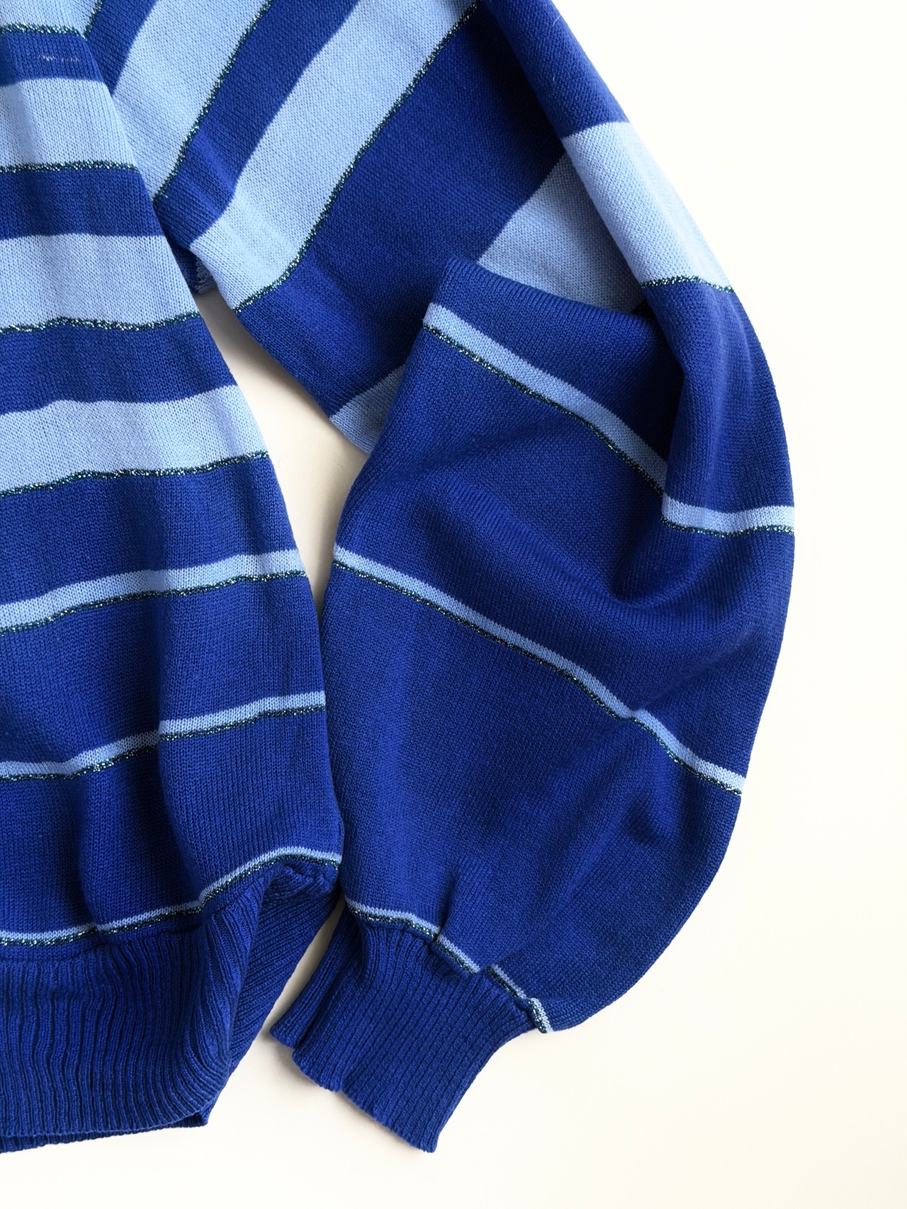 Striped glitter knit sweater - 6