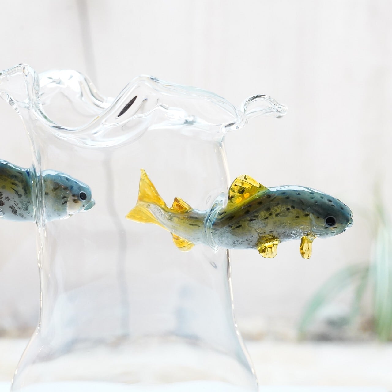 竹川久仁子】耐熱ガラス びわます花器T-36 | ろにせら ギャラリーと