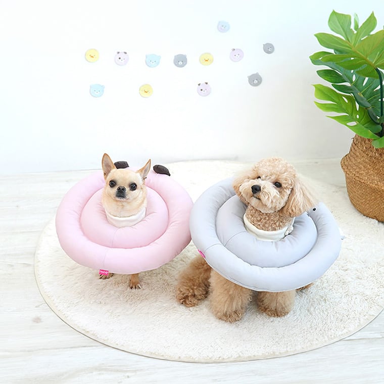 best friend  elizabeth collar L ～ 2XL 4color / 犬 エリザベスカラー クッション ソフト 綿 大型犬 中型犬 コットン犬用 枕 カラフル 可愛い ネックカラー 軽い 軽量 嫌がらない 介護 傷なめ防止