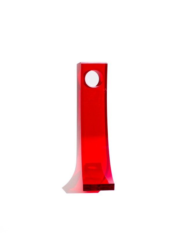 Red acrylic wine holder