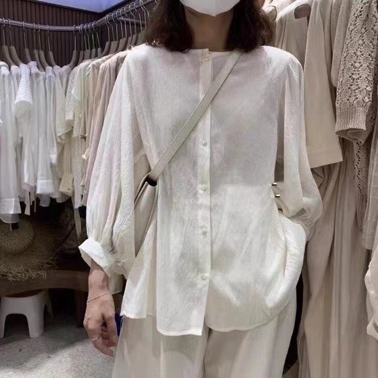 ノーカラーシャツ　AJ2205-701