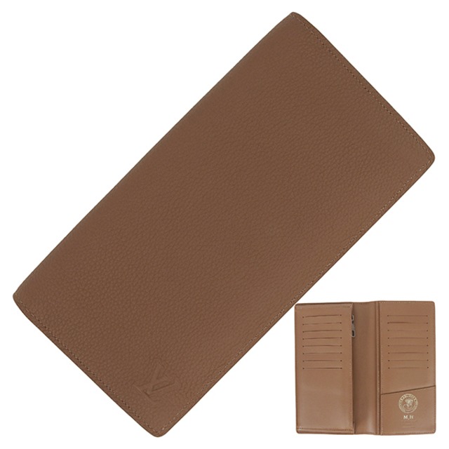 Unused LOUIS VUITTON ルイヴィトン 長財布 ポルトフォイユ ブラザ LV アエログラム タン M25940 メンズ 二つ折り 未使用品