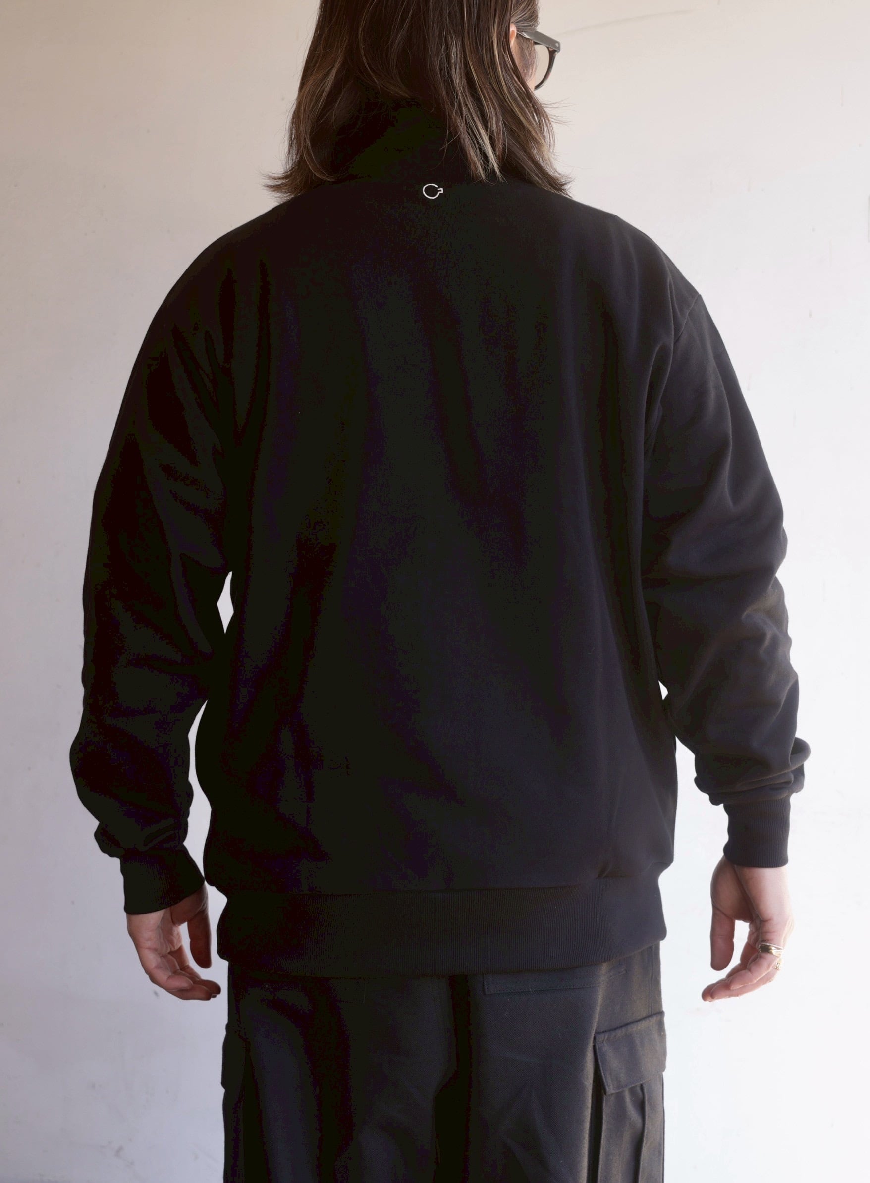NO COFFEE CLUBHAUS ブラックハーフジップシャツ NO COFFEE HALF ZIP SWEAT | NO COFFEE