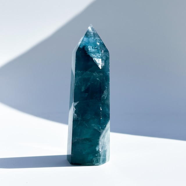 ブルーフローライト タワー型23 ◇ Fluorite ◇天然石・パワーストーン・鉱石