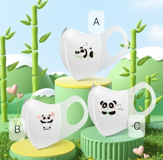 22282)*国内検品* パンダ柄 PAND 10枚入り 3Dマスク 使い捨て 花柄 22282)*国内検品* パンダ柄 PAND 10枚入り 3Dマスク 使い捨て 花柄