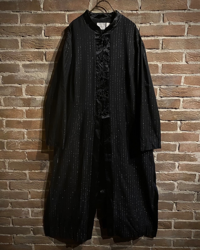 【Caka act3】Silver Stripe Vintage Long China Shirt