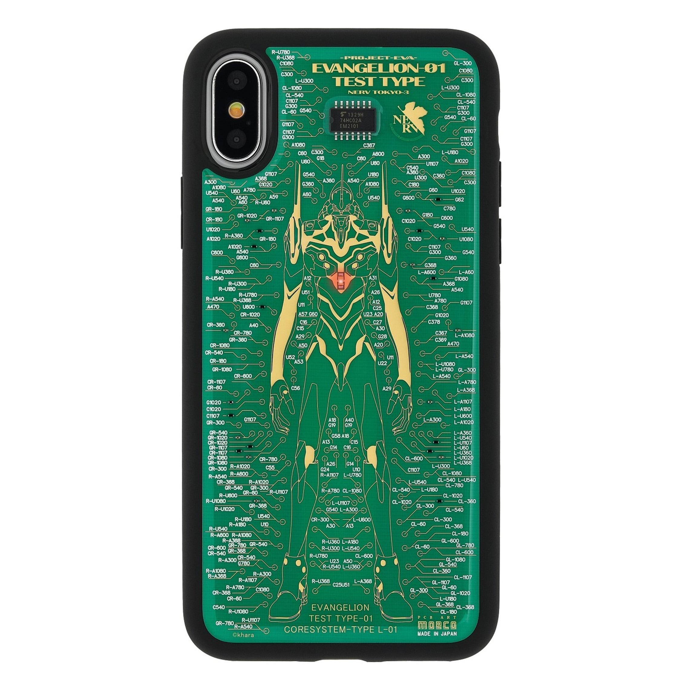 FLASH EVA01 基板アート iPhone X/XS ケース | PCB ART moeco