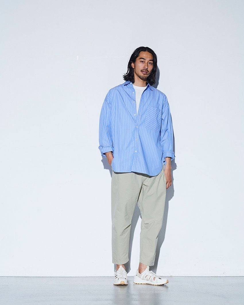 STRIPE BIG SHIRTストライプビッグシャツ　38 Bayside Stripe Linen Big Shirt - Coldwater Creek