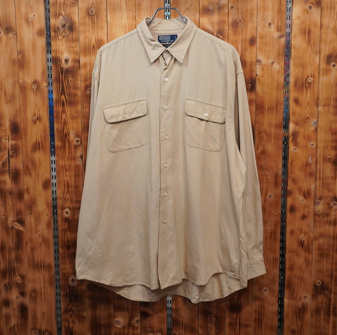 ralphlauren benford シルク コットン シャツ XL/ラルフローレン