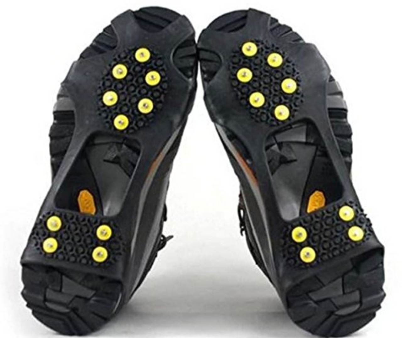 靴底用滑り止めスパイク(替えピン3個付き）滑らない 携帯 靴用ゴム底 かんじき アイゼン スノー アイススパイク (S/20.0cm-23.0cm)