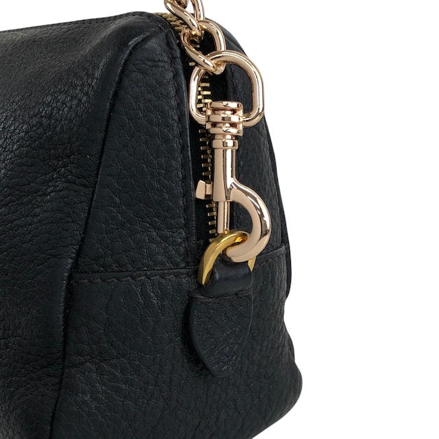 PRADA プラダ ショルダーバッグ ブラック ロゴ レザー チェーンショルダー vintage ヴィンテージ オールド ckmyc2