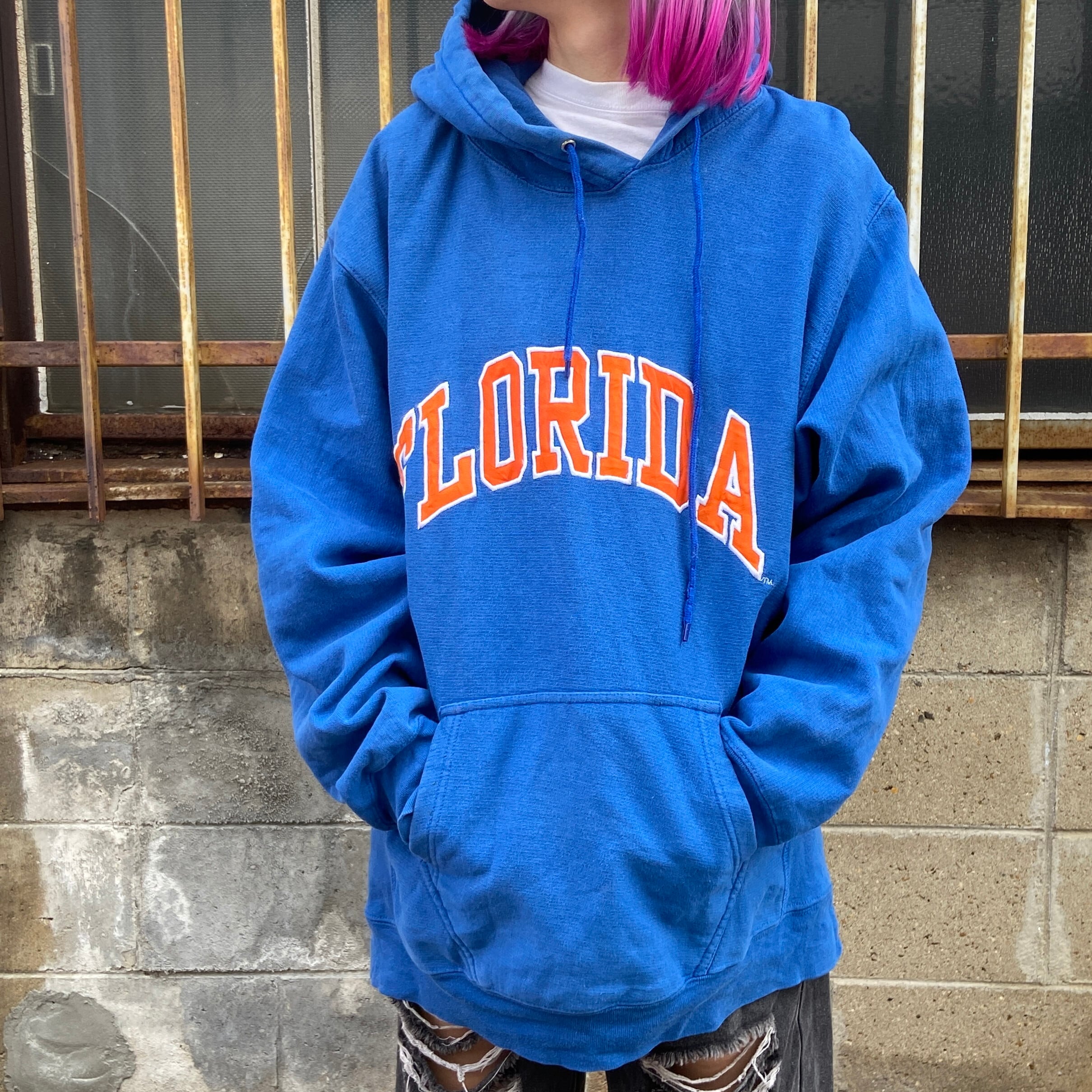 Steve Barry S リバースウィーブタイプ カレッジロゴ 刺繍 スウェットパーカー メンズl 古着 プルオーバー ブルー 青色 フーディー パーカー Ha10 Cave 古着屋 公式 古着通販サイト