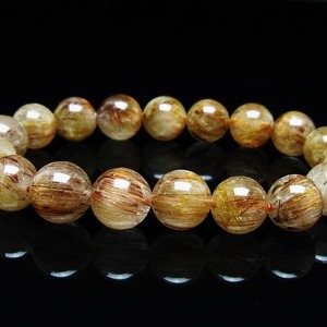 キャッツアイルチルクォーツ ブレスレット 11mm ルチルクォーツ ブレス 一点物 メール便可 [M便 1/10] 111-45926