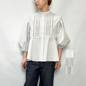 MARILYN MOON マリリンムーン pin tuck lace flare blouse 4261-118 2026春夏新作 [送料無料]