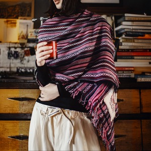 3way Knit Shoulder Wrap Scarf / 3ウェイ ニット ショルダー ラップ スカーフ マフラー