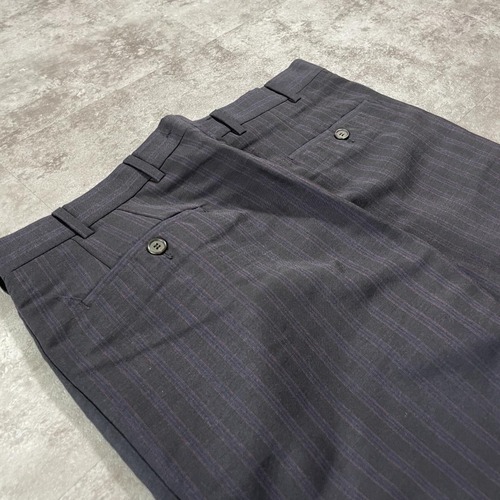 00s old PRADA stripe イタリア製 48 slacks 詳細写真12