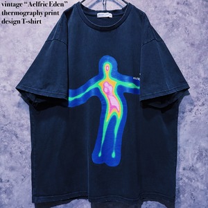 【doppio】vintage “Aelfric Eden” thermography print design T-shirt