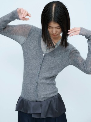 THINGS THAT MATTER　シングスザットマター  / SPARKLE SHEER KNIT CARDIGAN