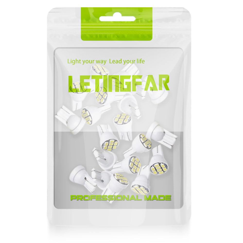 【在庫のみ】T10 LED ボジションランプ t10 led キャンセラー t10 ledホワイト爆光 6500K T10 LEDルームランプ キャンセラー内蔵 CANBUS 3020チップ搭載 8SMD t10 ledナンバー灯 車検対応 DC12V専用 無極性 取付簡単 50000時間以上 ホワイト 20個入り