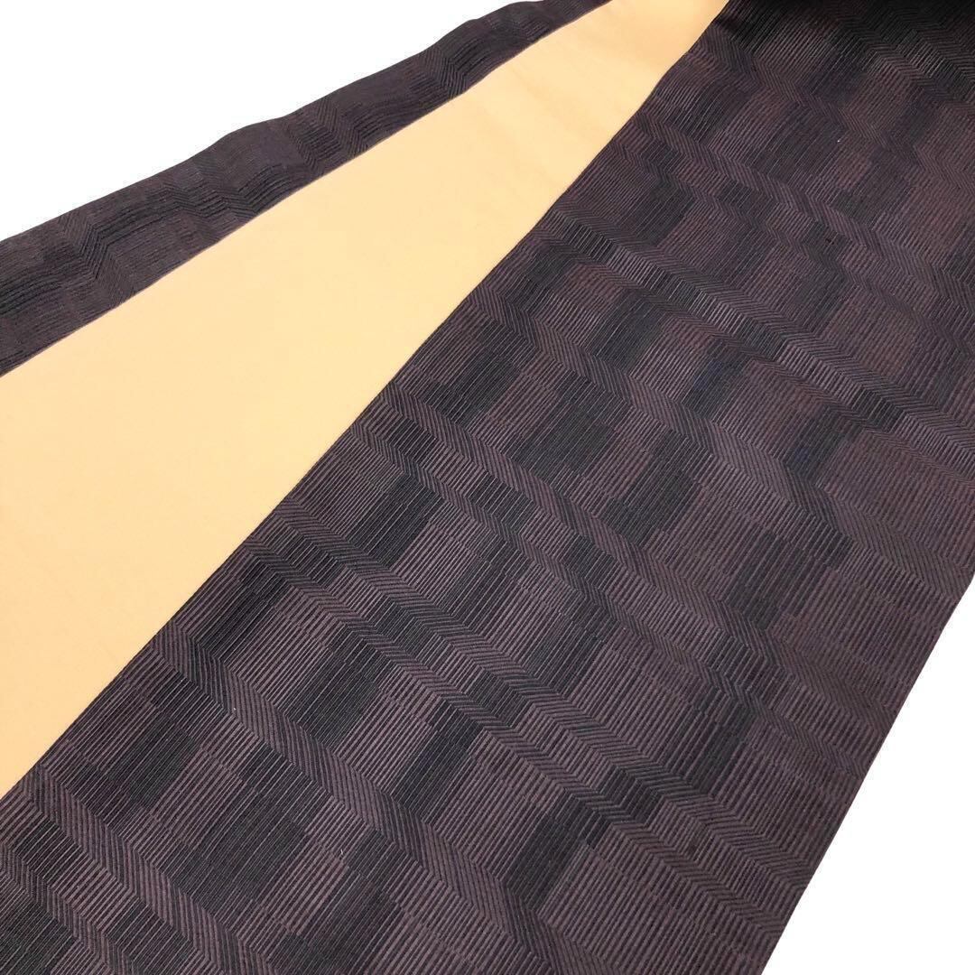 袋帯 縦柄抽象模様 グラデーション 金銀糸 O-4547（袋帯 縦柄抽象模様  