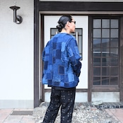 KUON / Vintage Boro Patchwork V-neck Jacket