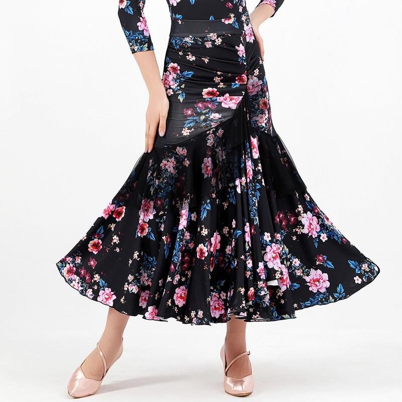 アシンメトリーフレア・ダンススカート ds0962