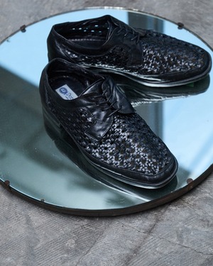 woven leather derby shoes / Made in SPAIN