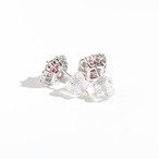 エメラルドカット ルビー ピアス Pt900 / 0.870ct / 0.440ct