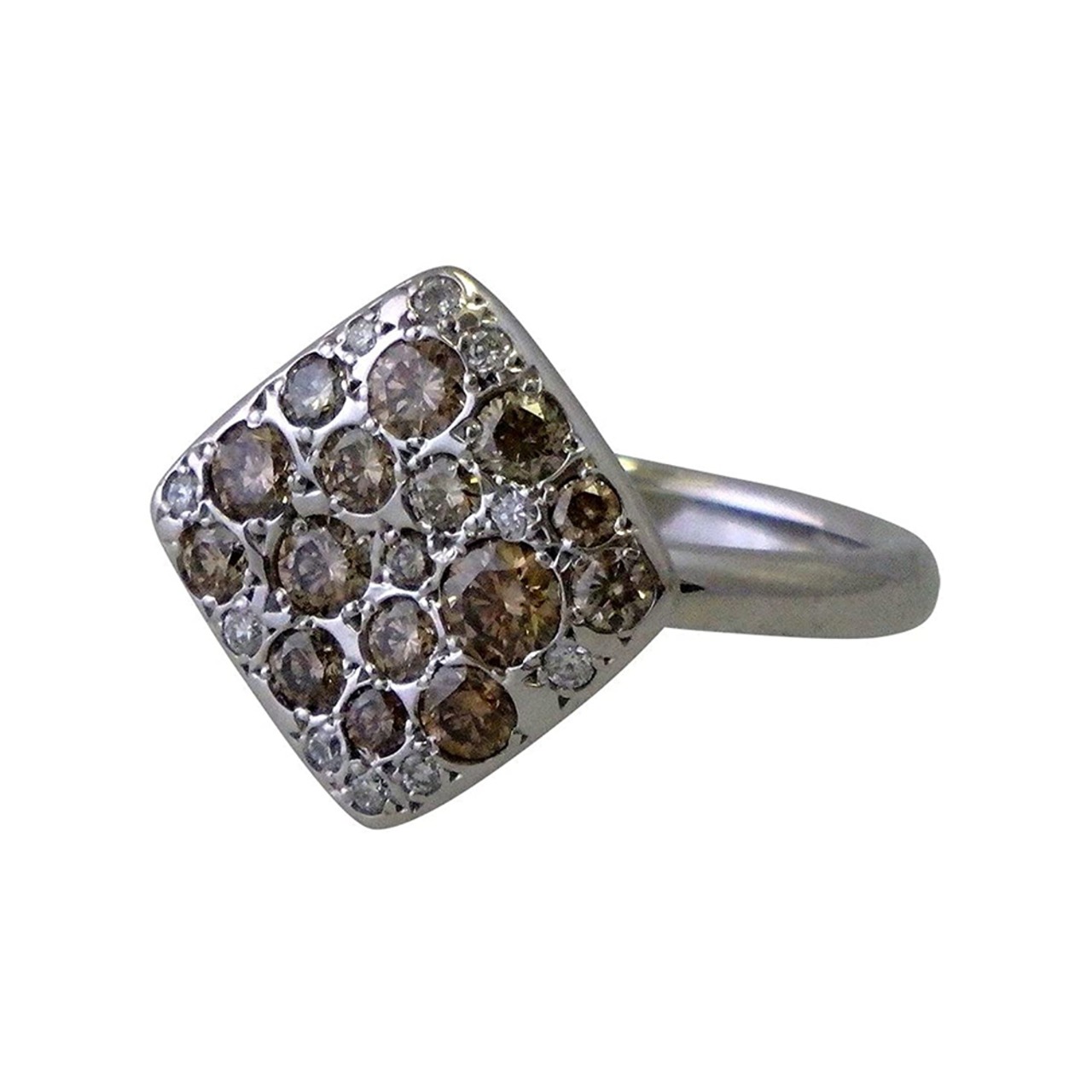 K18 ブラウンダイヤモンドリング BD-1.00ct 11号 カシケイ BROWN DIAMOND MELANGE 人気 おしゃれ クール 豪華 専用ケース付き 保証書付き
