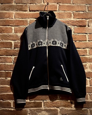 【Caka act3】Nordic Design Vintage Knit Switching Track Jacket