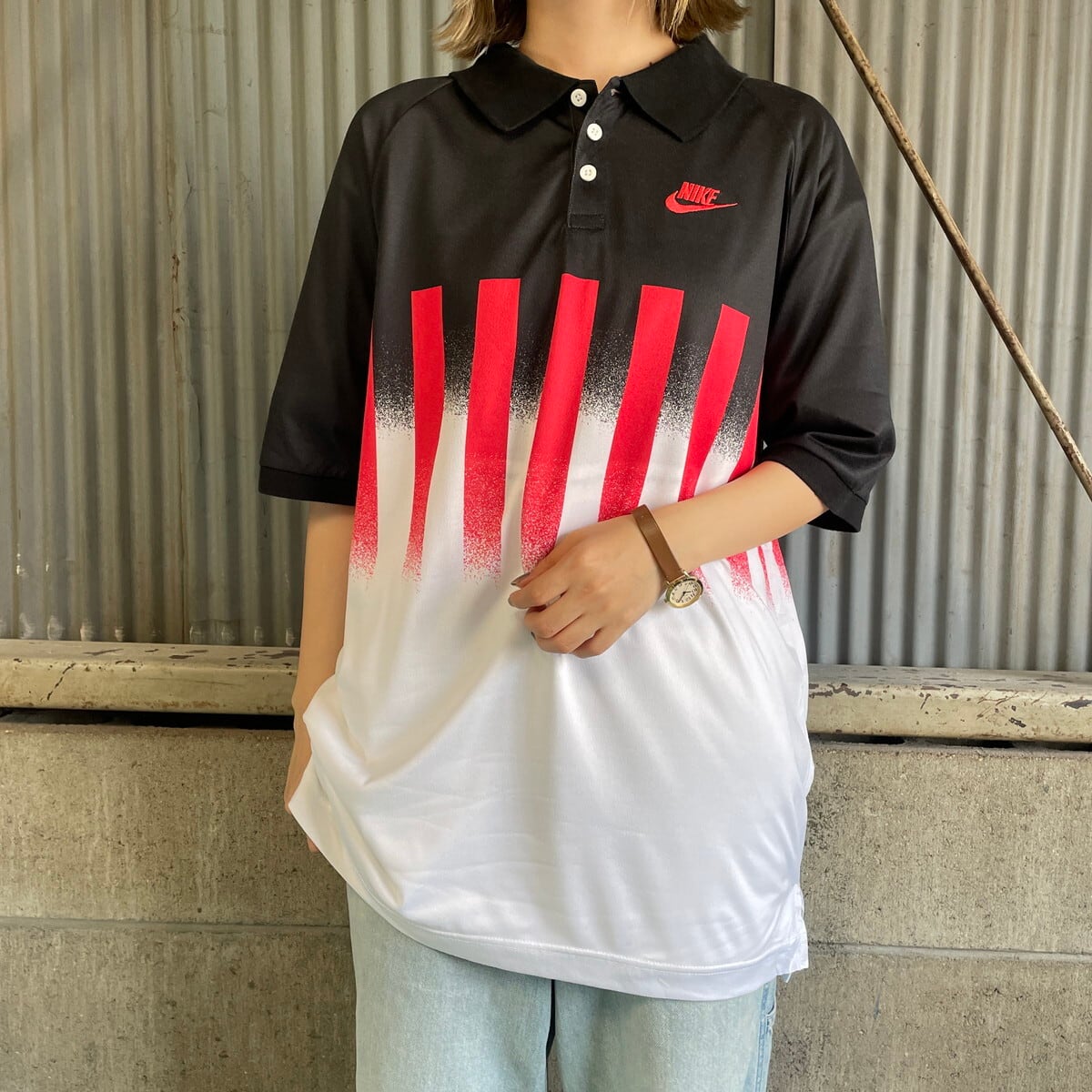 新品☆NIKE◎ナイキ◎襟付きスウェット★フリース★トレーナー★ラガーシャツ　灰