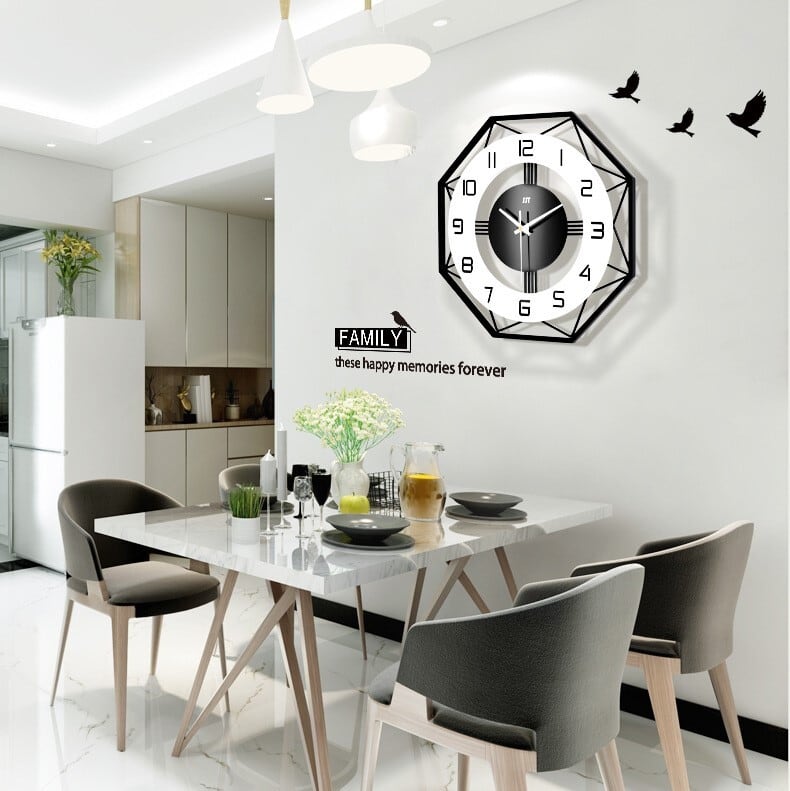 掛け時計 ポリゴンライン アート おしゃれ かわいい インテリア 北欧