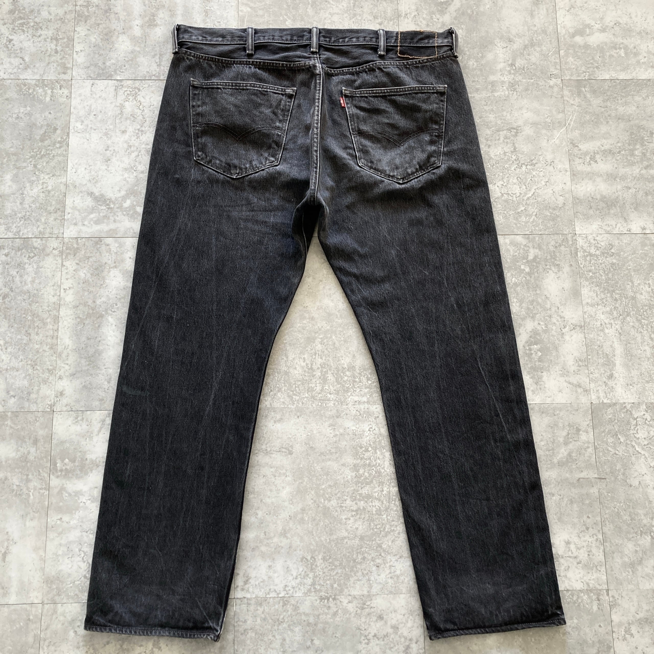 W42 L32】Levis 501 リーバイス ボタンフライ ビッグサイズ ブラック