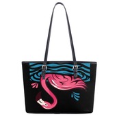 Fashion PU Tote Bags Swim Upside Down 4480