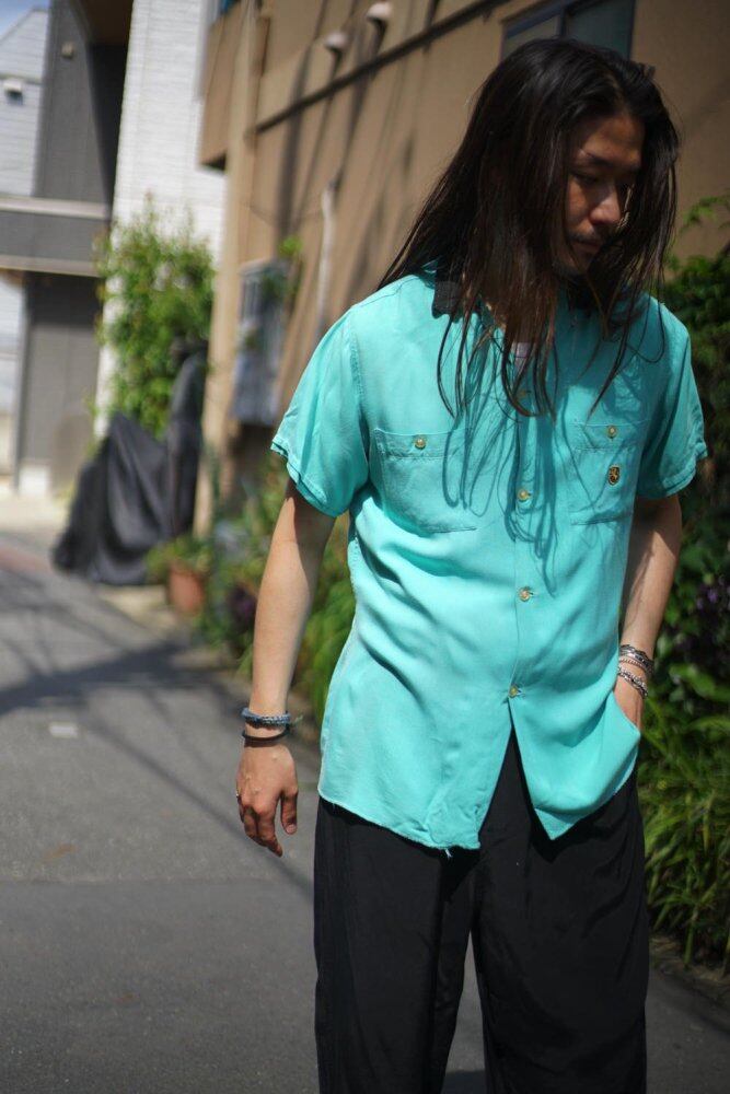 NAT NAST] Vintage rayon bowling shirt [1950s-] Vintage Bowling