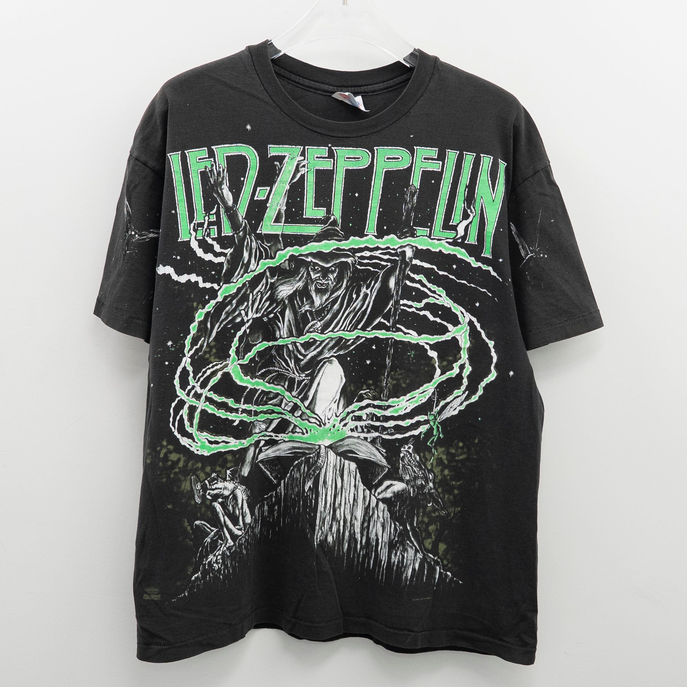 Led Zeppelin " Wizard AOP " Hanes XL【A7-361】
