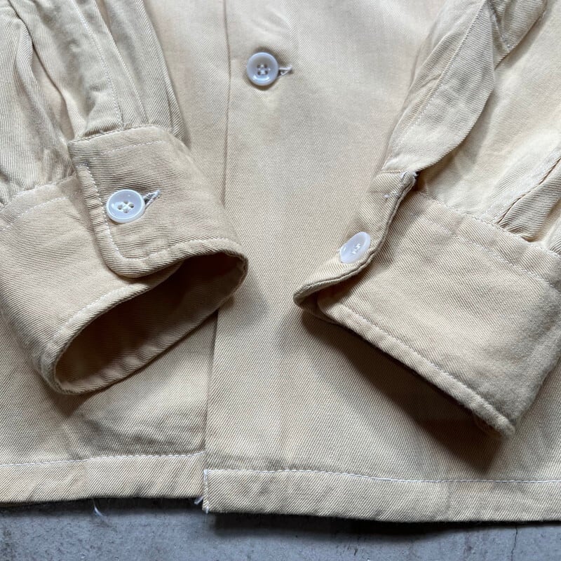 50's Collegiate ウールギャバジンオープンカラーシャツ 2トーン 50's Collegiate ウールギャバジンオープンカラーシャツ 2トーン