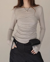 Fake layered asymmetry Tshirt　N1172