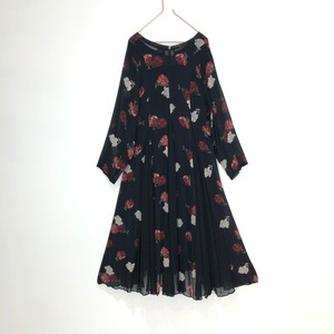 ◼︎90s carnation pattern sheer long dress from U.S.A.◼︎