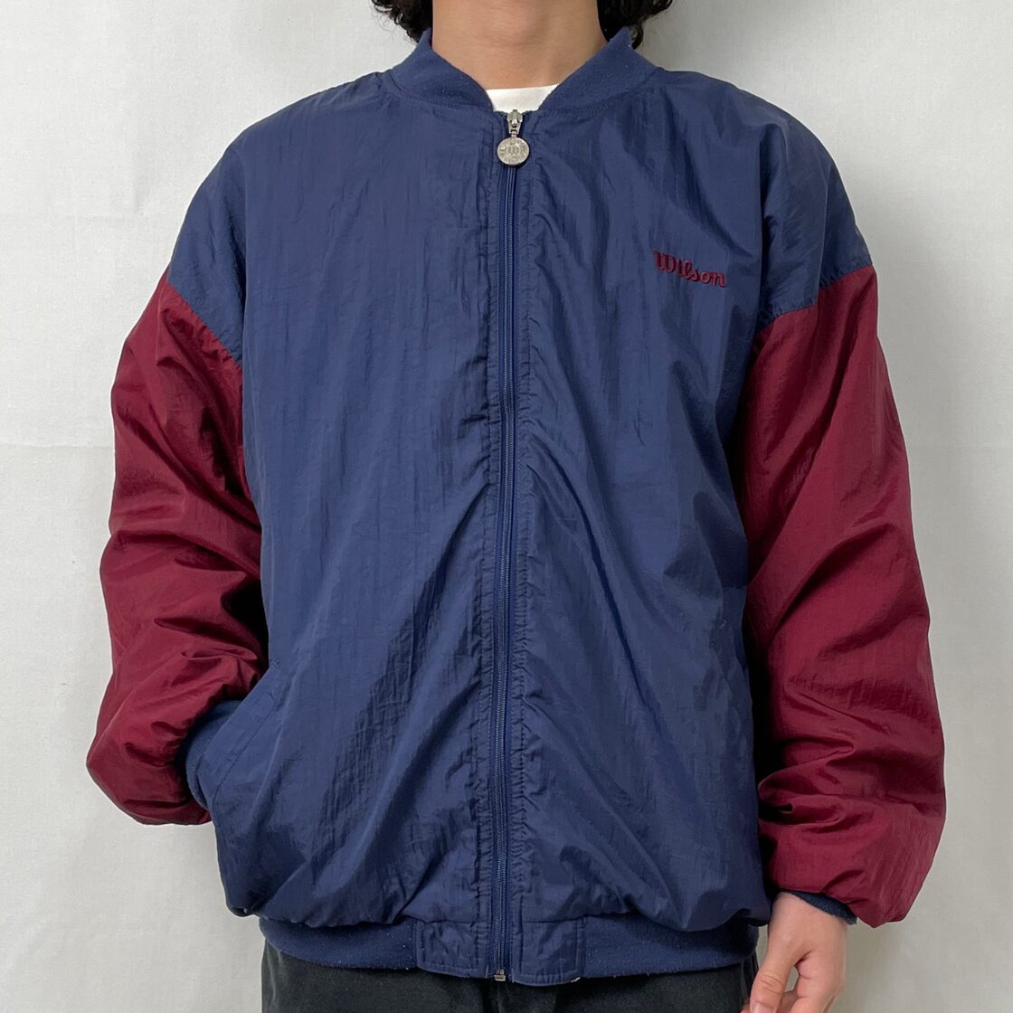 90s Wilson ナイロンジャケット ボンバージャケット ブルゾン 古着 