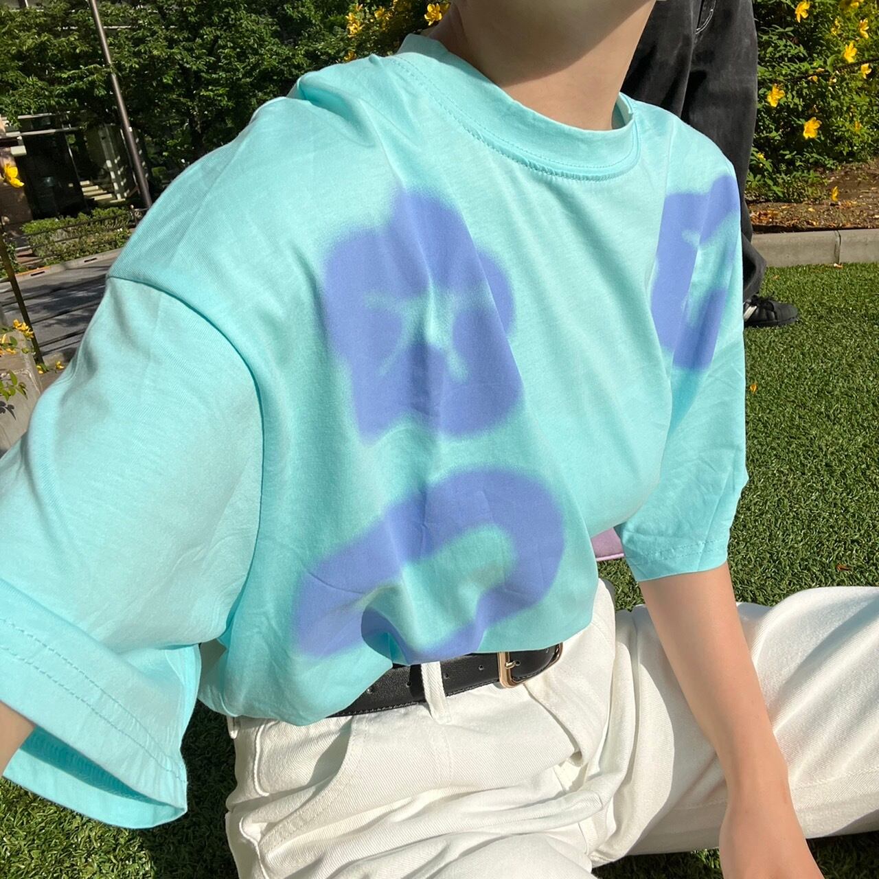 big flower long sleeve T-shirt_LN01099