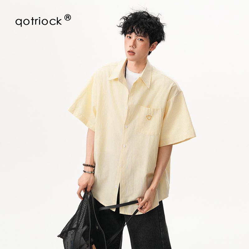 Qotriockシリーズ】☆シャツ☆ 3color 半袖 トップス ユニセックス