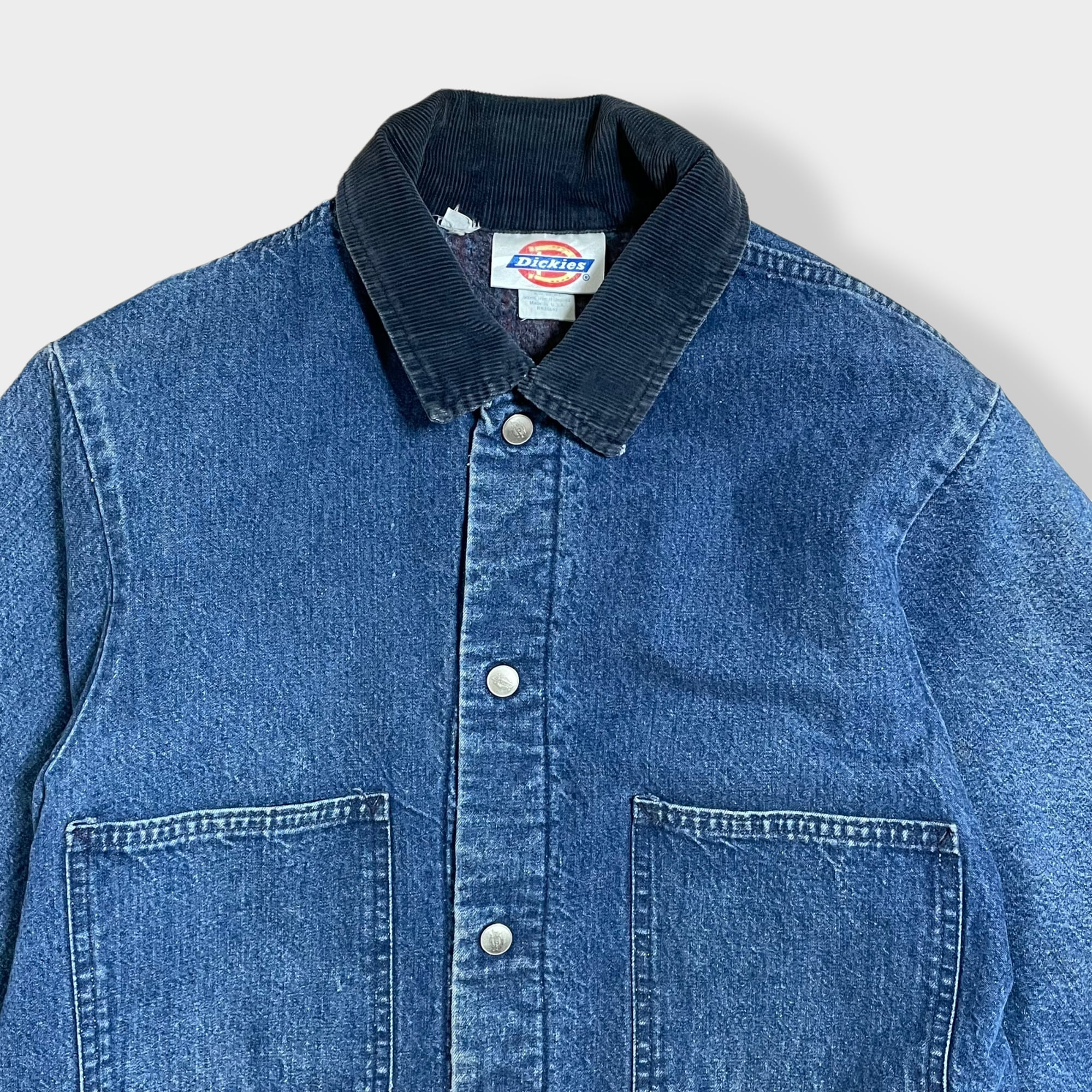 Dickies】70s 80s USA製 白タグ カバーオール デニムジャケット ワーク