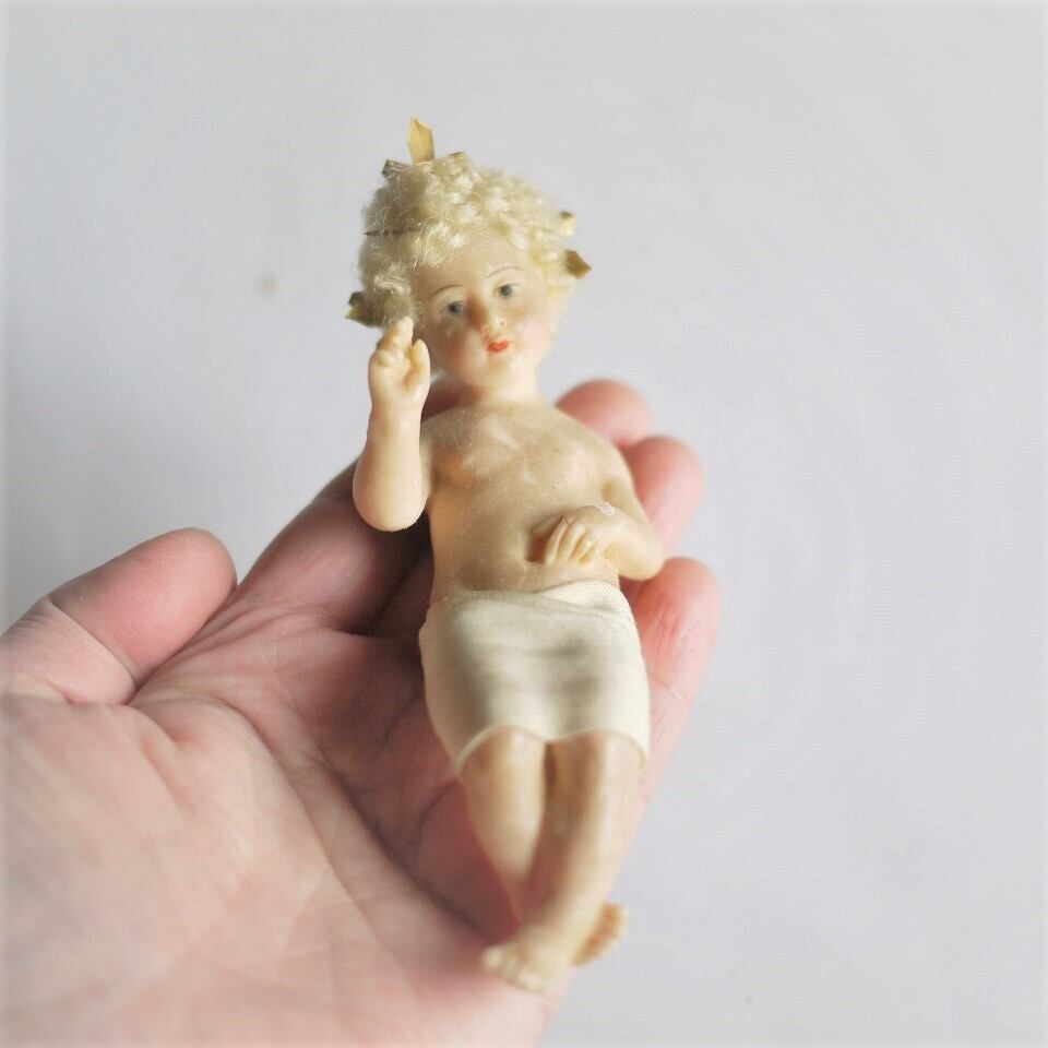 古いワックスの赤ちゃんイエス クリッペドイツ Faschenkind