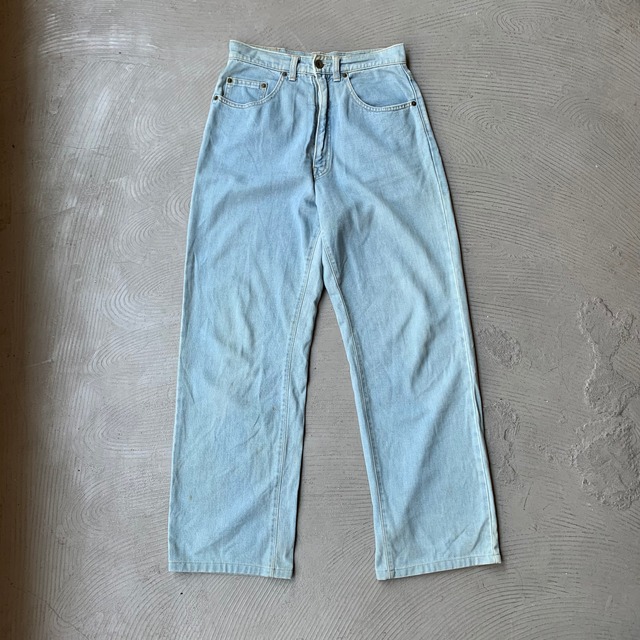 Wide denim pants