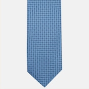 3-Fold Silk Tie, Micro Pattern, Light Blue - JA056673-5