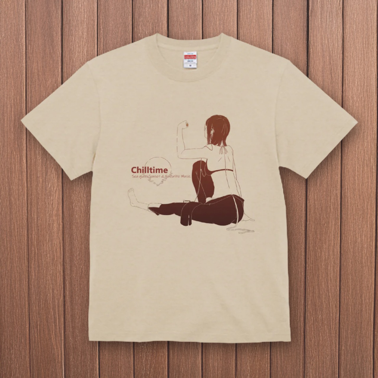 Chilltime-Tシャツ(サンドベージュ) - 2